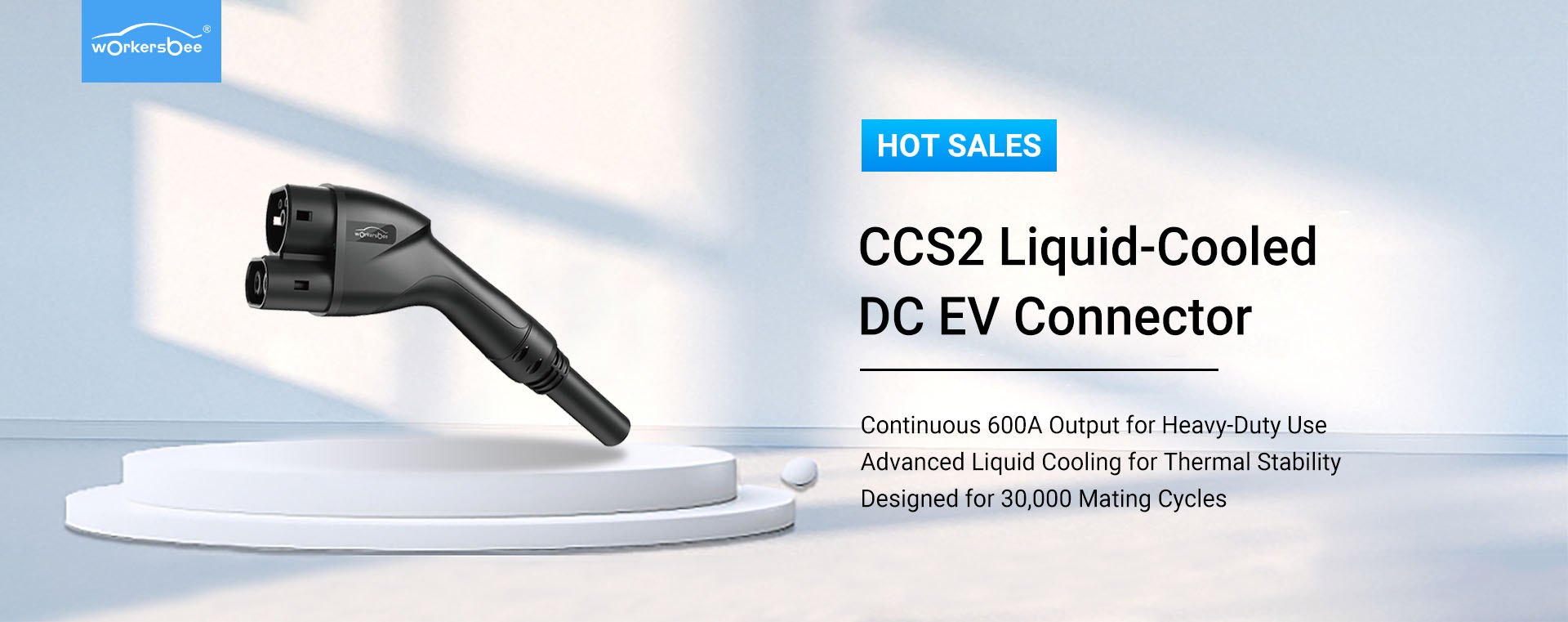 Conector EV refrigerado por líquido Workersbee CCS2