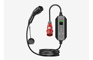 Cargador inteligente Workersbee ePort C: Cargador portátil para vehículos eléctricos trifásico de 22 kW con certificación CE y funciones personalizables
