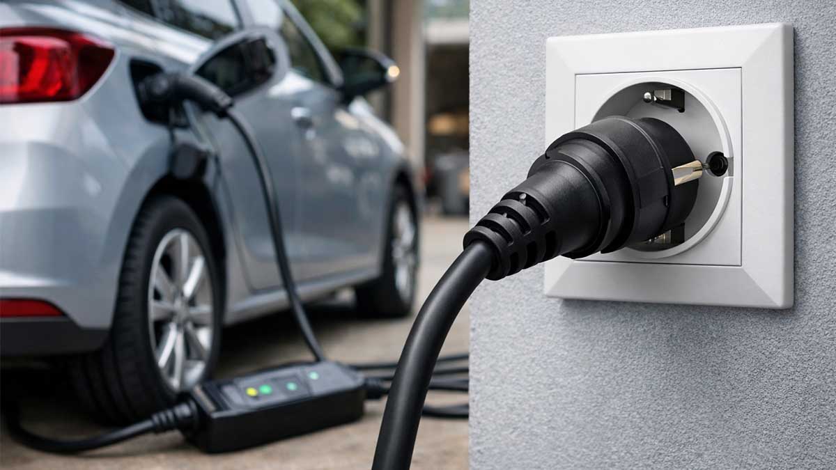 Carga con Schuko (Tipo E/F): Uso seguro de cargadores portátiles para vehículos eléctricos